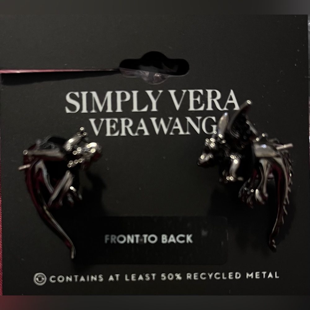 Simply Vera Vera Wang Black Dragon Earrings
